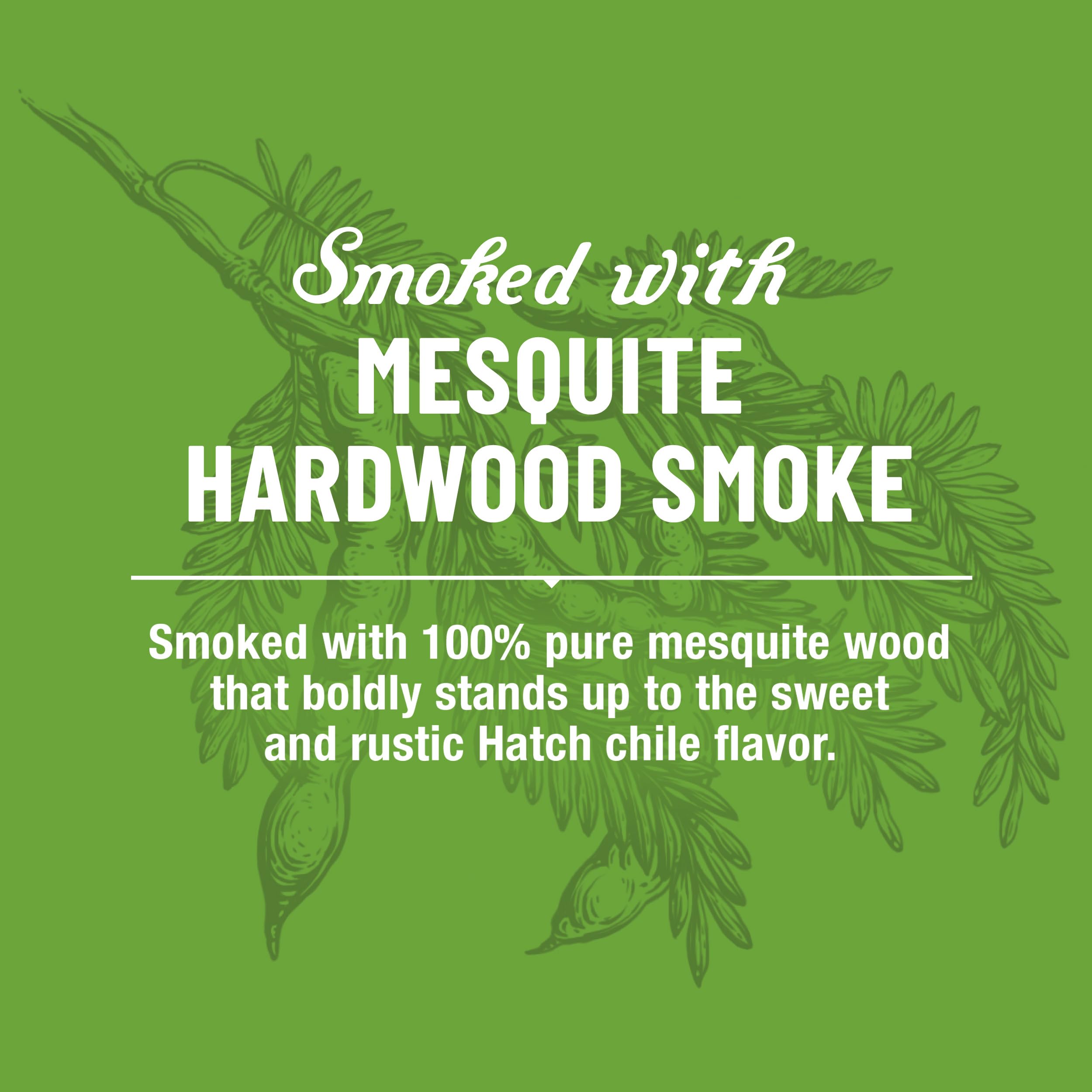 Dukes mesquite wood smoke shot conveys authentic barbecue notes.