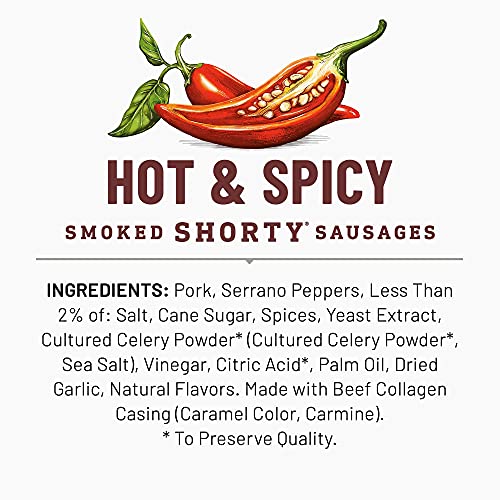 Duke's Shorty Sausages are gluten-free, ideal for gluten-sensitive diets.