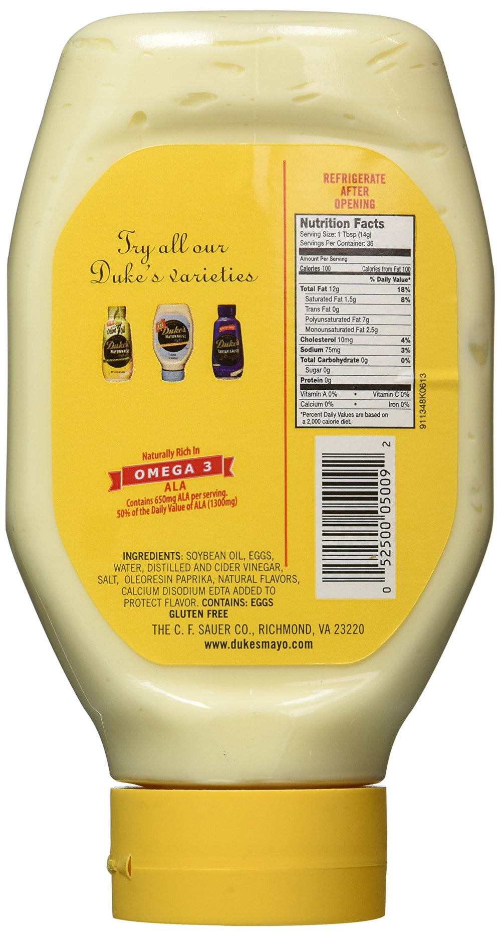 Duke's Real Mayonnaise 3-pack on display, great for family meals and meal prep.