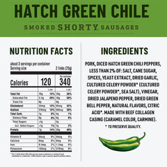 Duke's Shorty Hatch Green Chile pack, smoky heat in a bite