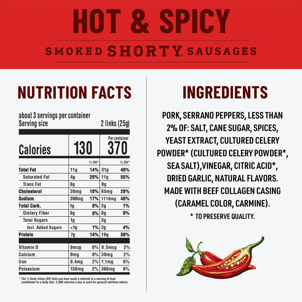 Duke's Shorty Hot & Spicy pack, bold flavor on the go