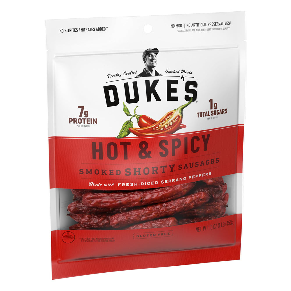 DUKE'S smoked with cherry and hickory for rich aroma.