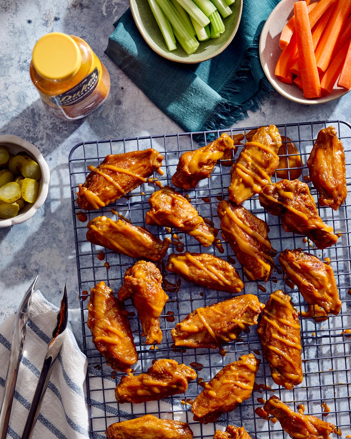 Duke's sauce bottle highlights premium ingredients and balanced spice.