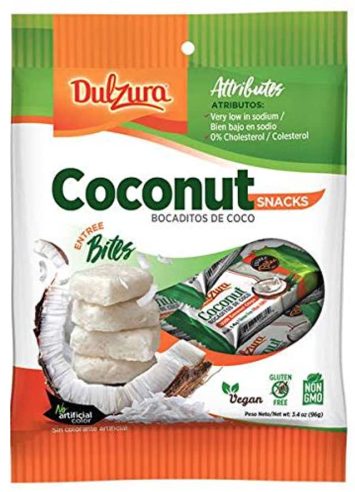Close-up of Dulzura Borincana vegan coconut bites showing creamy texture and toasted aroma
