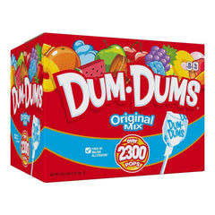 Dum Dums original mix 2300-count box ready for bulk sharing at parties