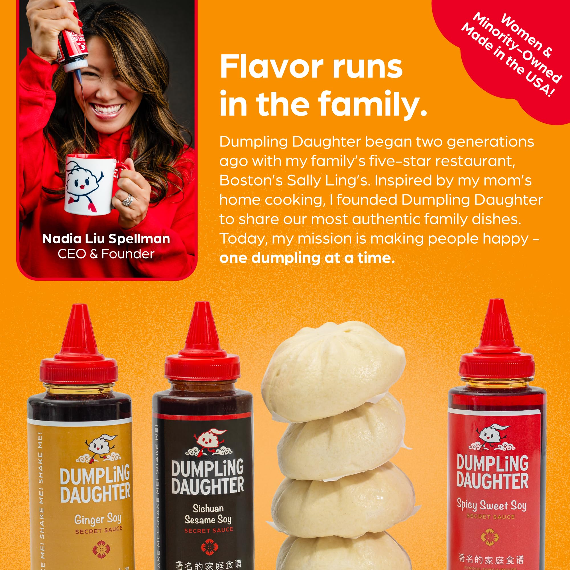 Dumpling Daughter bottle next to sushi for easy pairing ideas