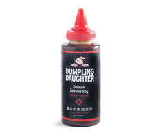 Dumpling Daughter Sichuan Sesame Soy bottle for bold dipping and topping.