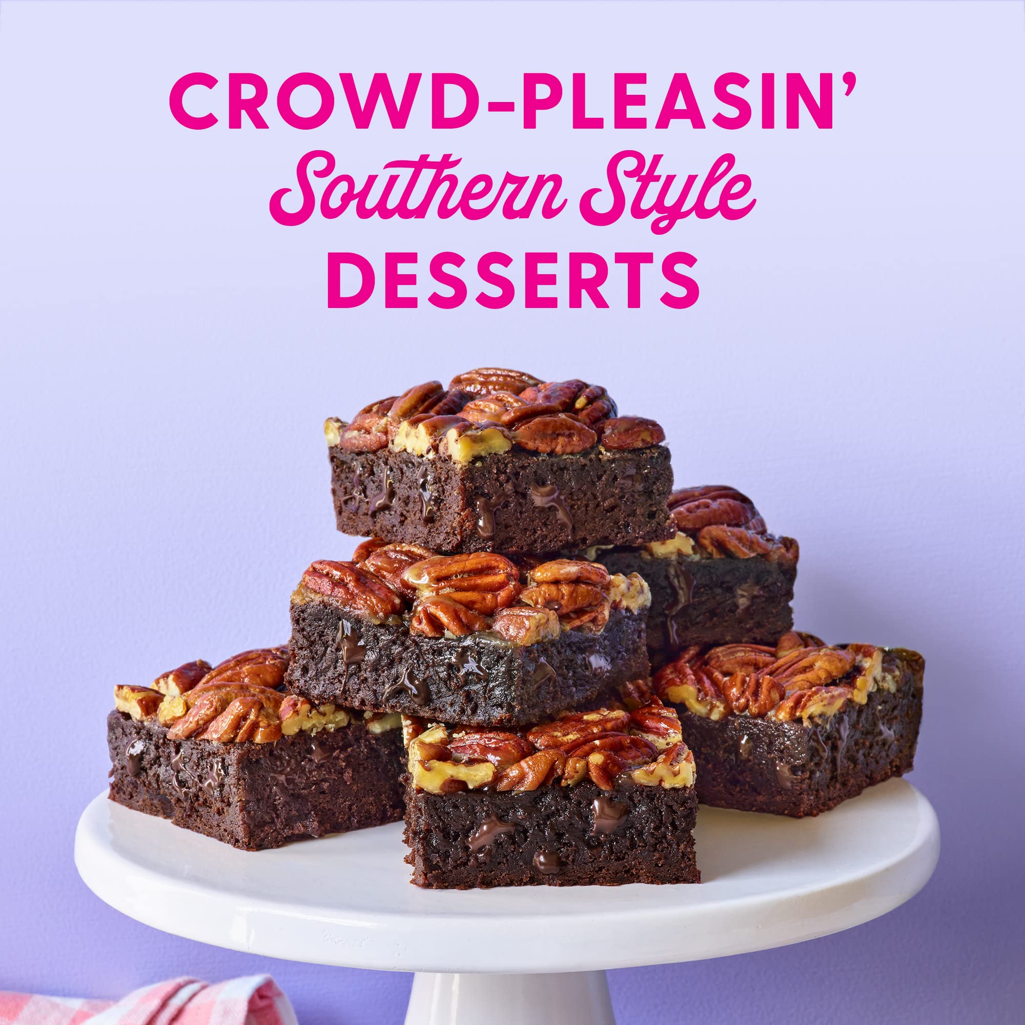Duncan Hines brownies sliced on plate for Easter treat.