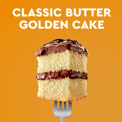 Duncan Hines Butter Golden cake cooling on rack with moisture preserved