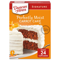 Duncan Hines Carrot Cake Mix box ready for quick Easter desserts