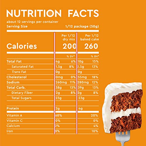 Duncan Hines mix with real carrots delivers rich carrot flavor