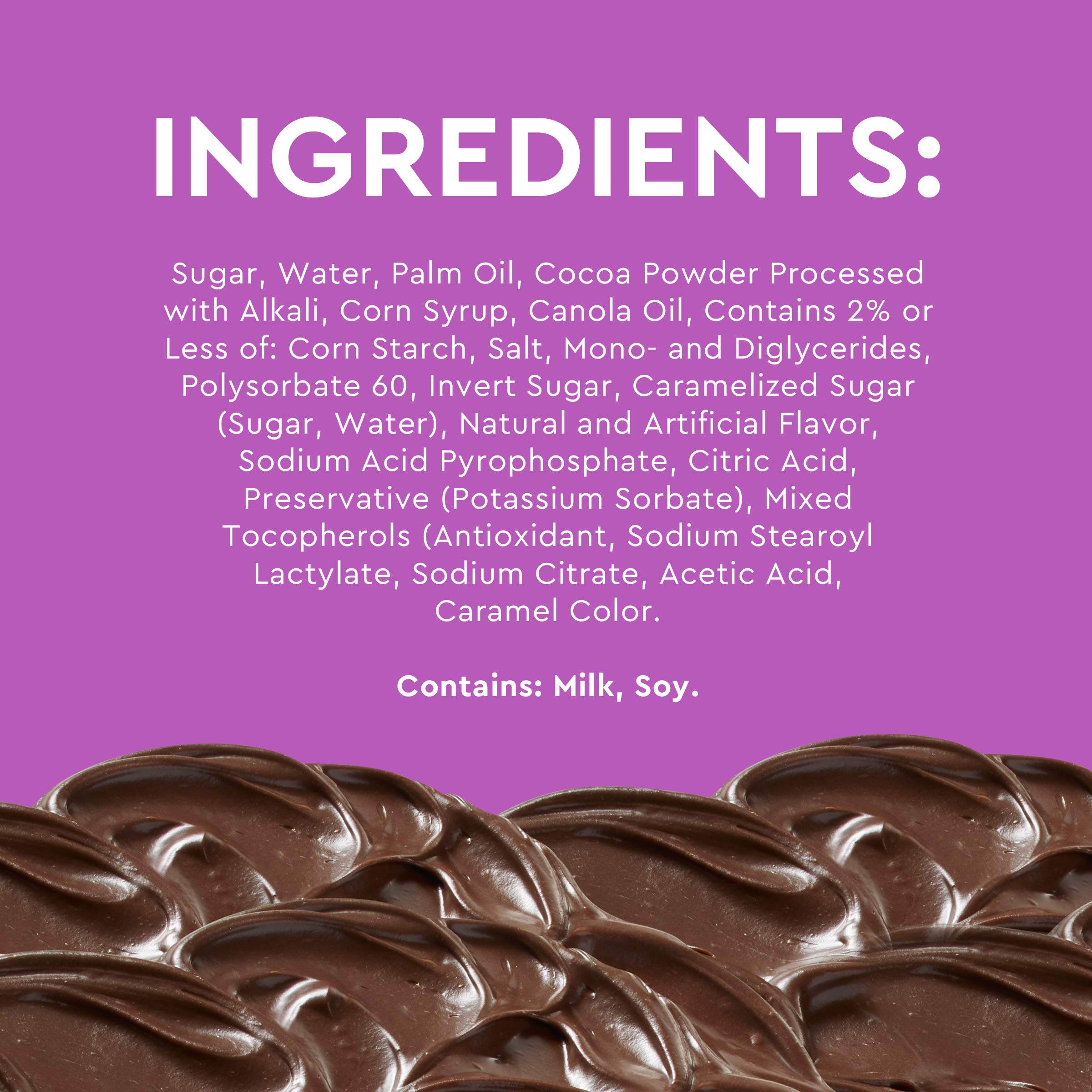 Duncan Hines classic chocolate frosting adds rich flavor to desserts.