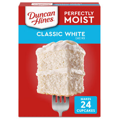 Duncan Hines classic white cake mix box front for quick Easter baking
