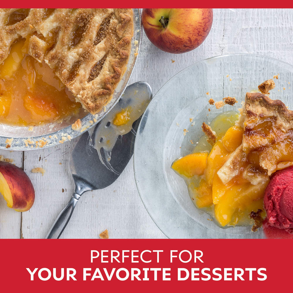 Duncan Hines Comstock Peach Pie Filling used as ice cream topping