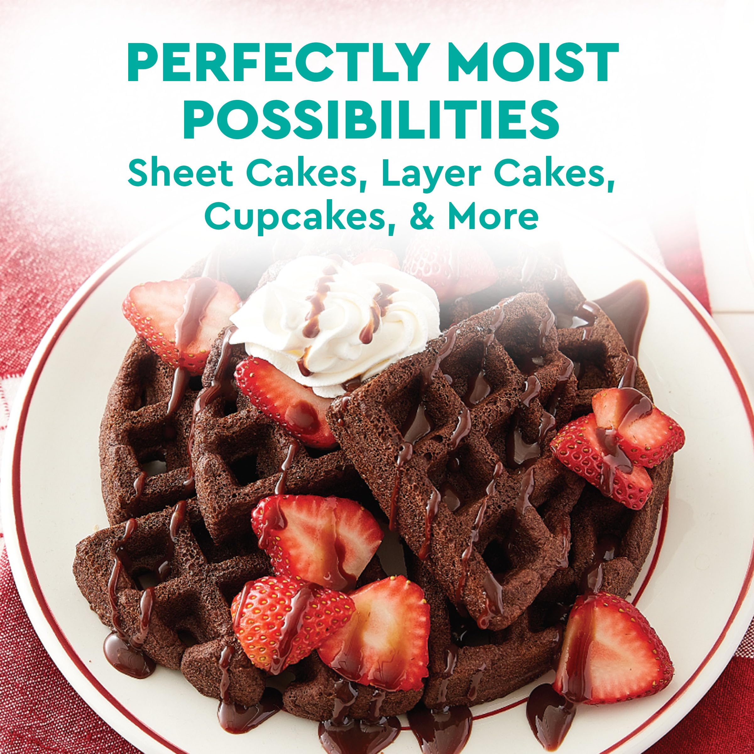 Duncan Hines Dark Chocolate Fudge batter poured into a 9-inch pan