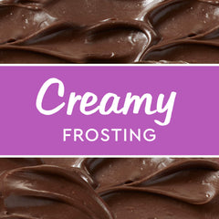 Duncan Hines frosting topping on cakes for a smooth finish.