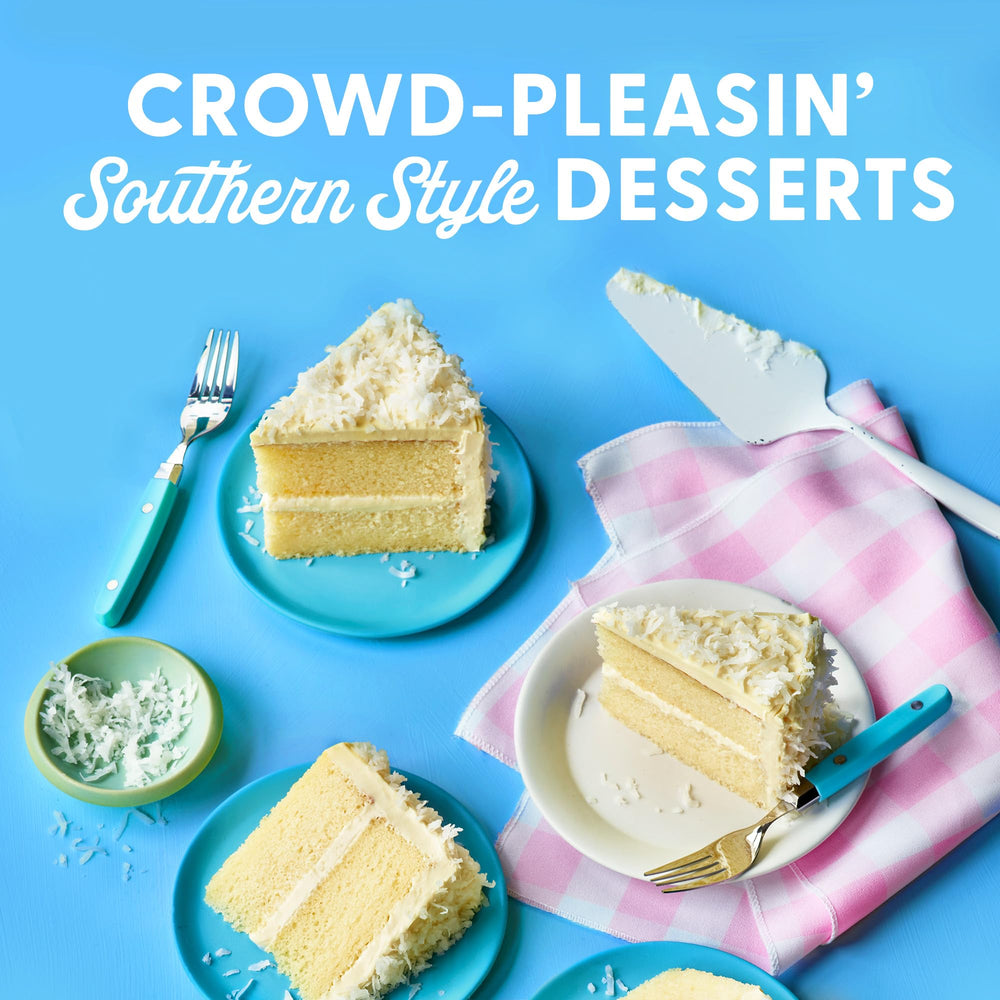 Duncan Hines Dolly Parton's box art featuring coconut cake
