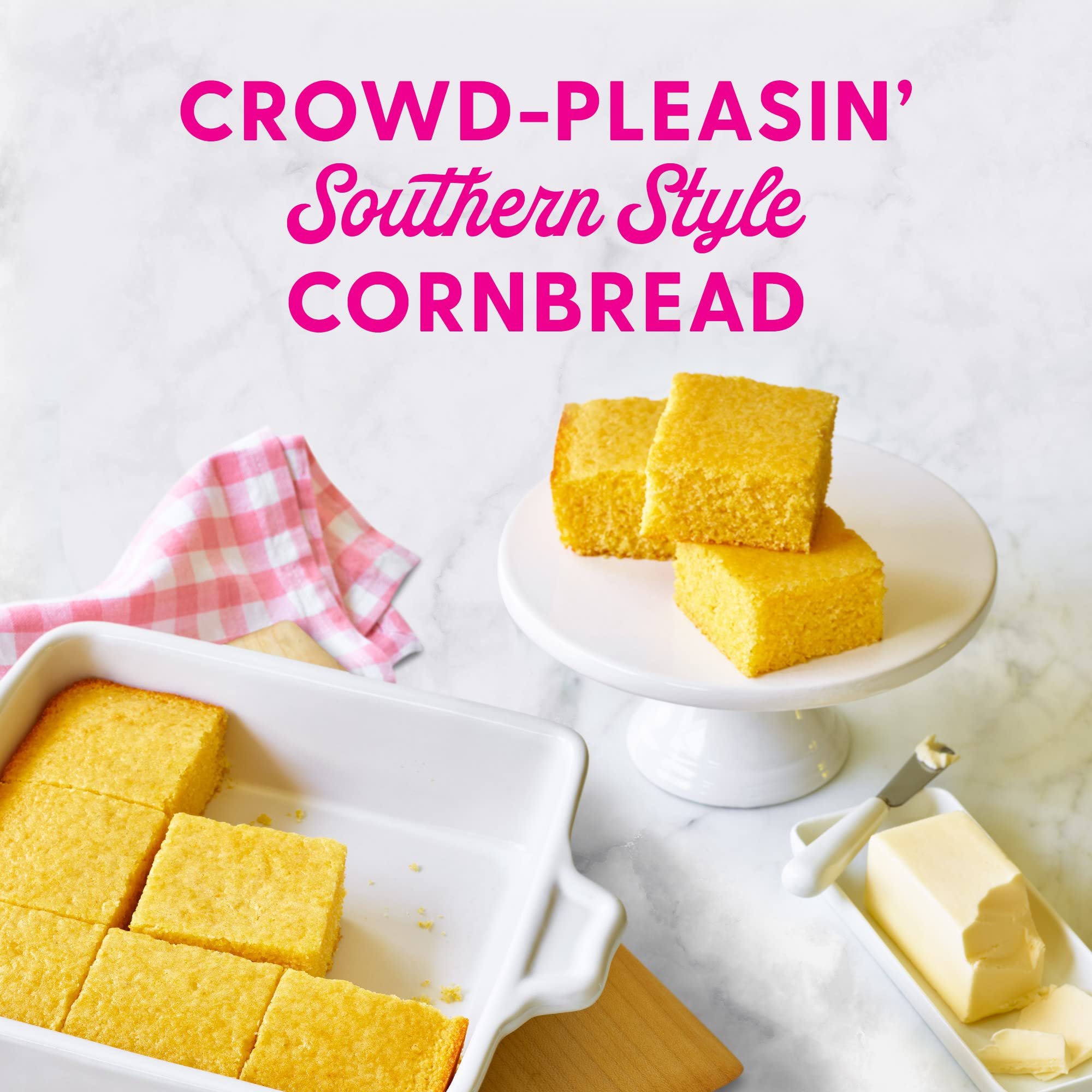Duncan Hines Dolly Parton's Sweet Cornbread & Muffin Mix packaging design for family-friendly baking.