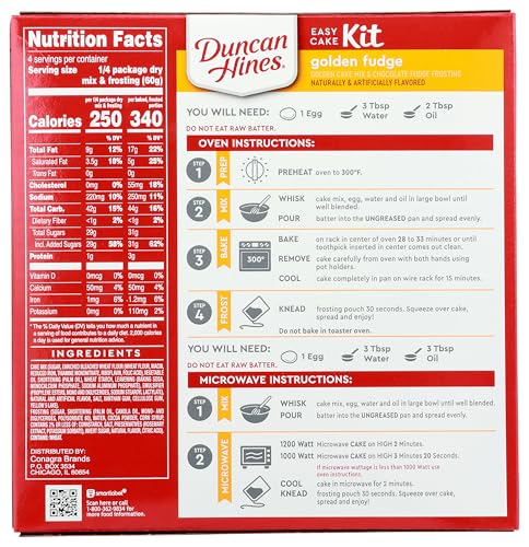 Duncan Hines Easy Cake Kit Golden Fudge Batter — ready-to-make batter for fast baking.