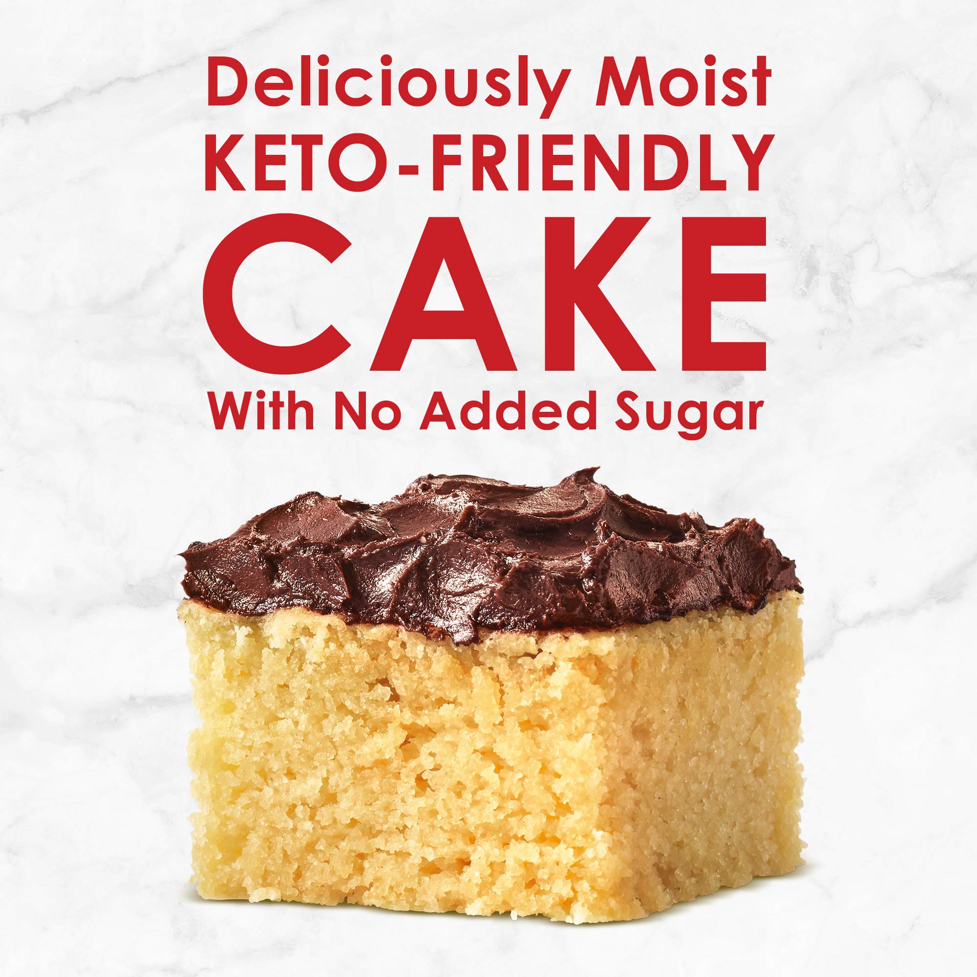 Duncan Hines Keto Yellow Cake Mix ingredients panel highlighting low net carbs