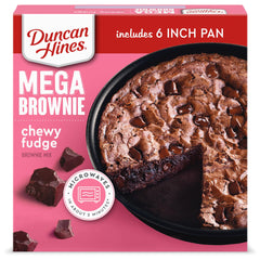 Duncan Hines Mega Brownie Mix packaging for Easter baking and quick prep