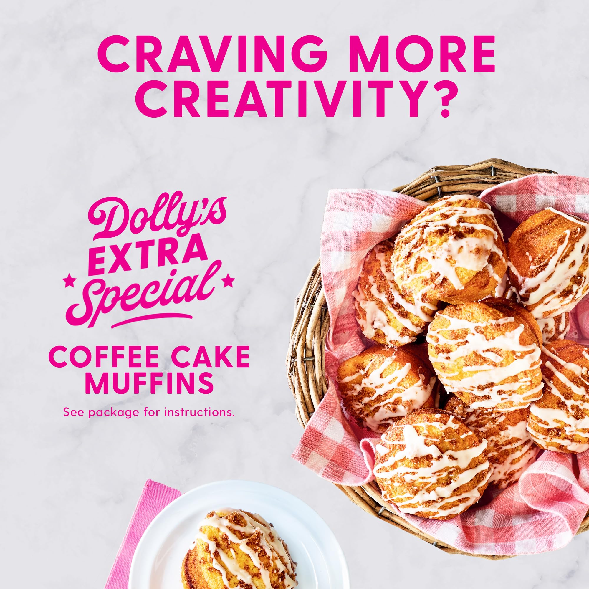 Morning treats ready: crumb cake and muffins with this mix