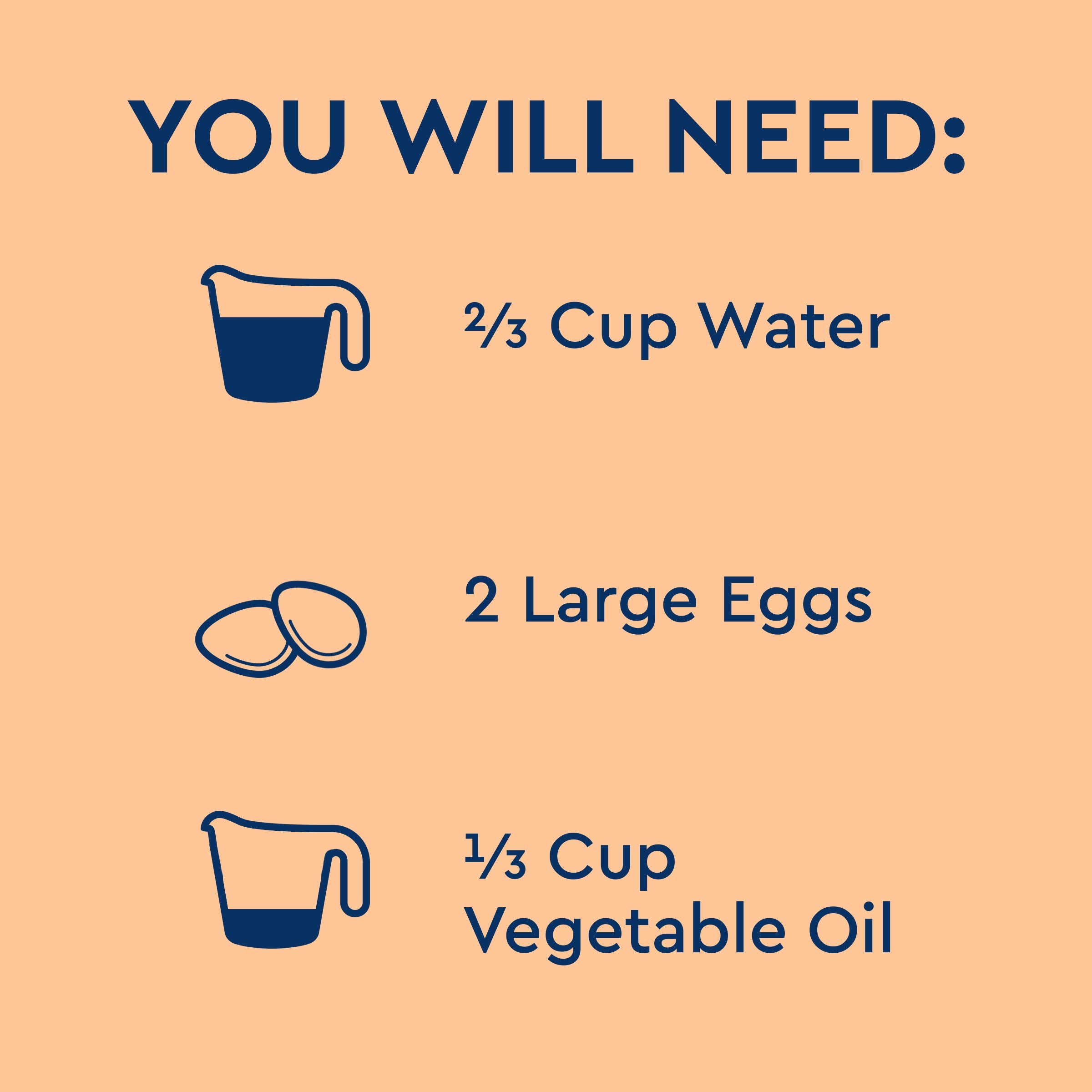 Duncan Hines mix ready with measuring cup for quick breakfast