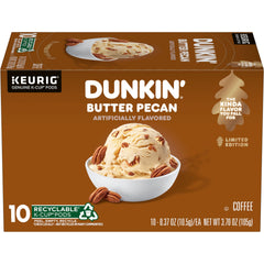 Dunkin' Butter Pecan K-Cup pods in a six-box bundle for home brewing.