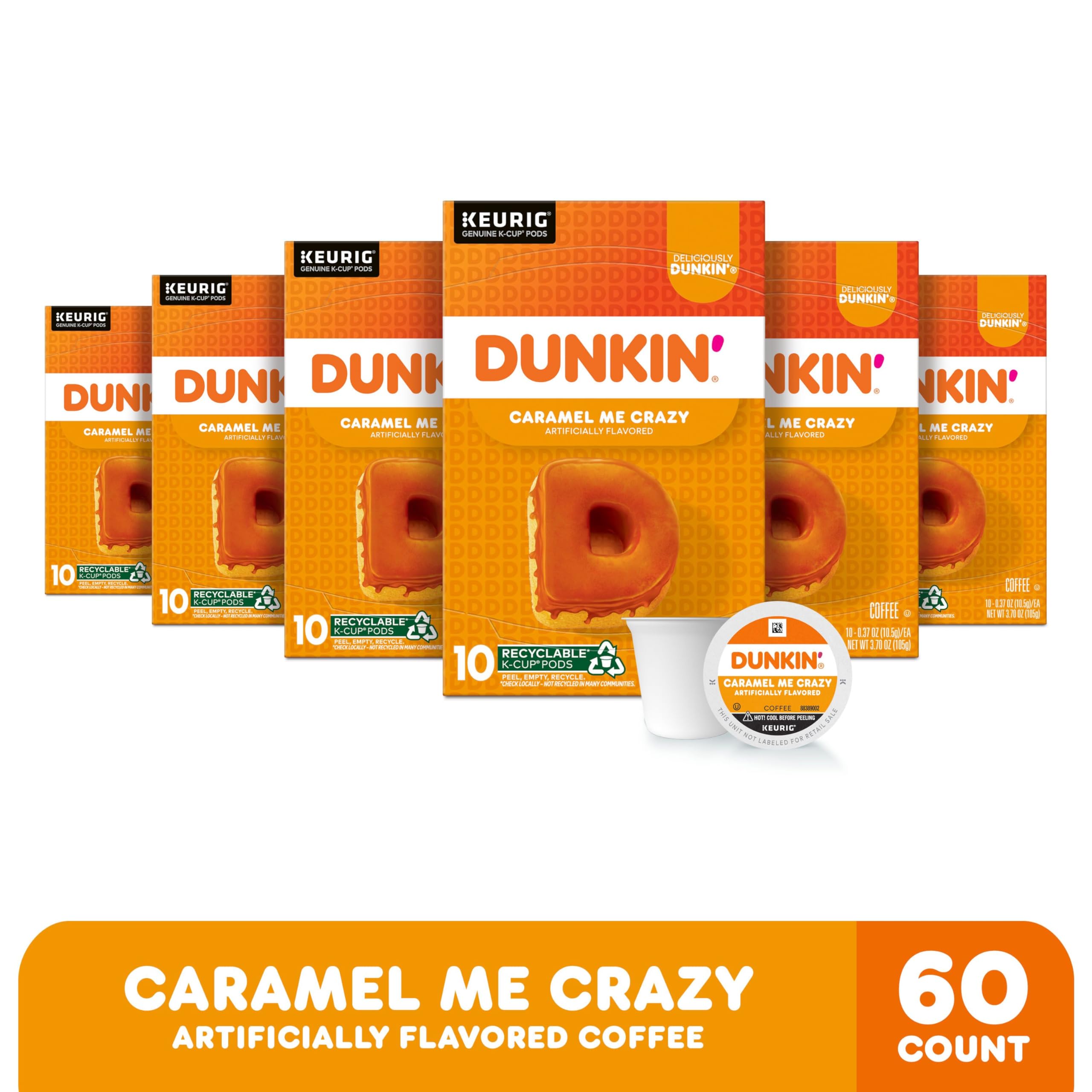 Steaming Dunkin Caramel Me Crazy cup reveals rich aromas