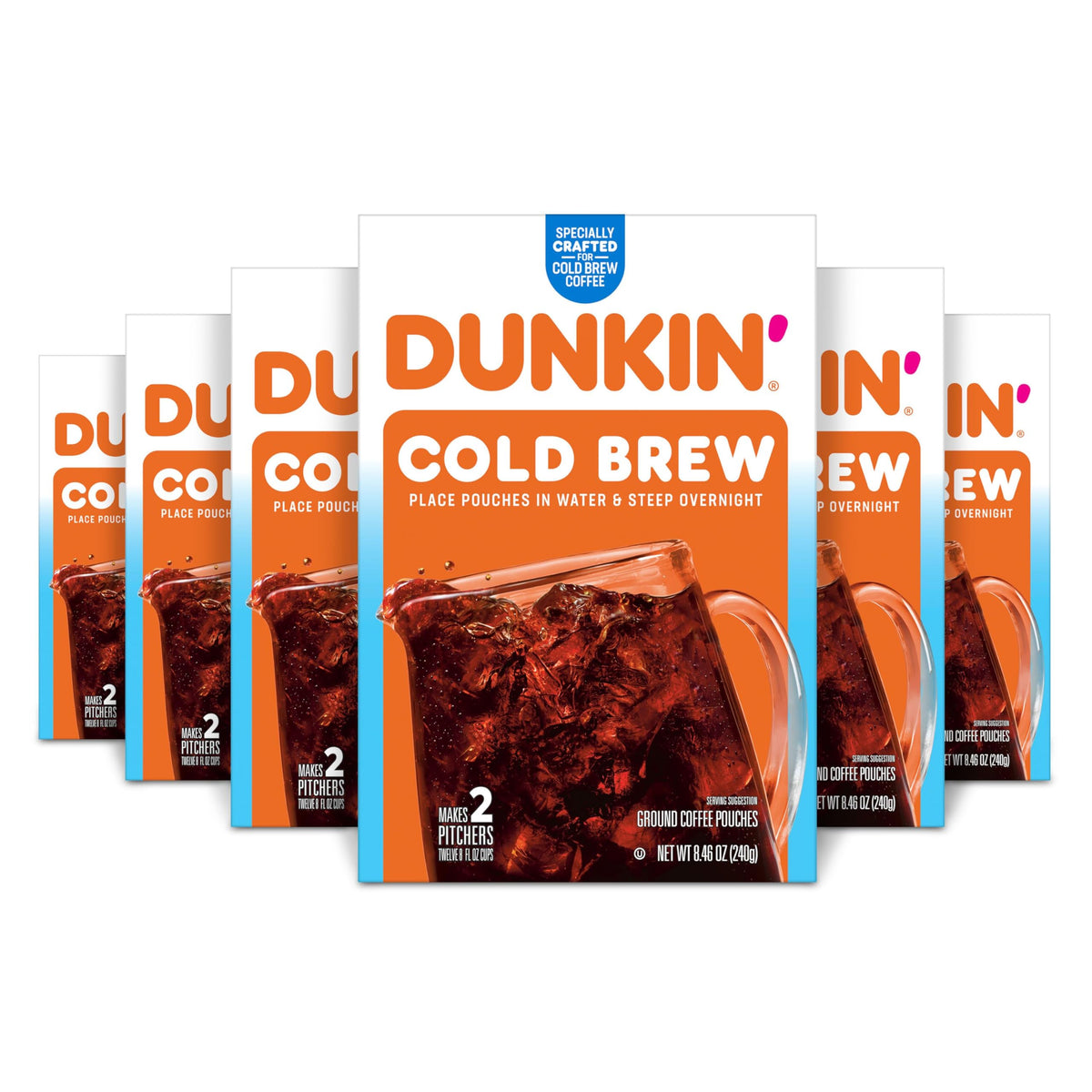 Dunkin cold brew packs boxes ready for at home brewing convenience