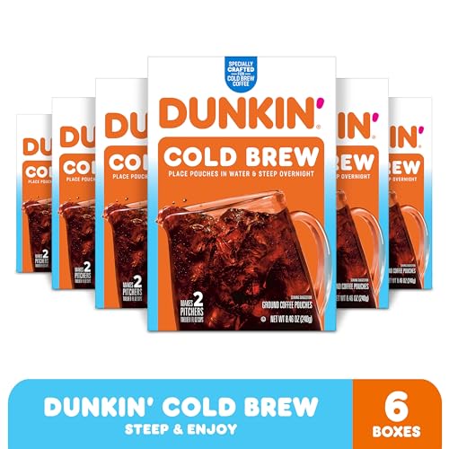 Dunkin cold brew packs in brew process to steep overnight for smooth flavor