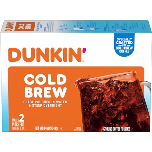 Dunkin cold brew pitcher chilling in the fridge
