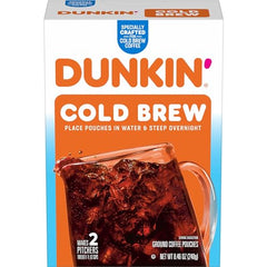 Dunkin cold brew pitcher setup ready to serve