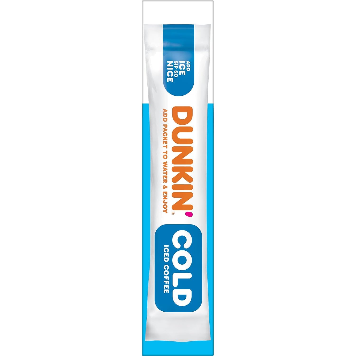 Dunkin packet stirred with creamer for a personalized taste.