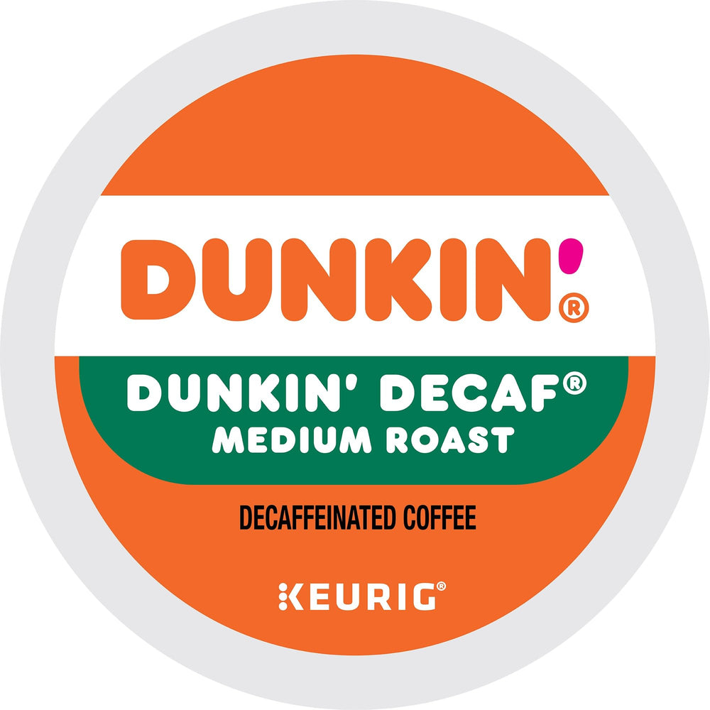 Dunkin' Donuts Decaf K-Cup cup pour demonstrates quick caffeine-free coffee.