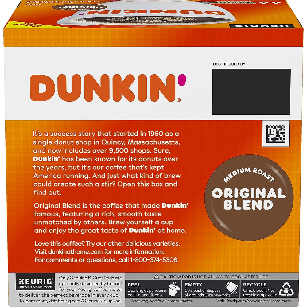 Dunkin Donuts arabica coffee flavor in convenient pods