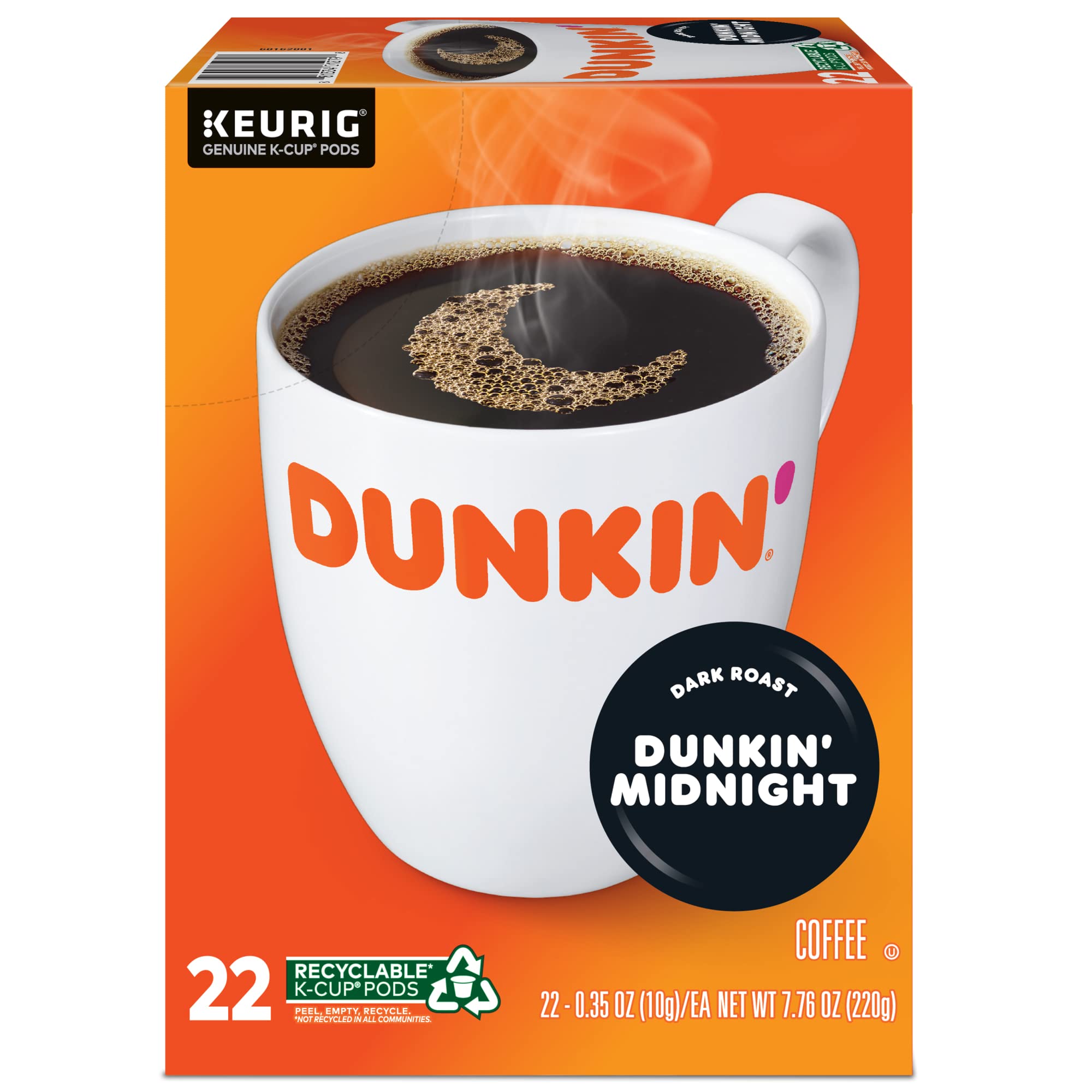 Dunkin' Donuts coffee in a mug on a kitchen counter ready to brew