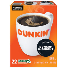 Dunkin' Donuts coffee in a mug on a kitchen counter ready to brew