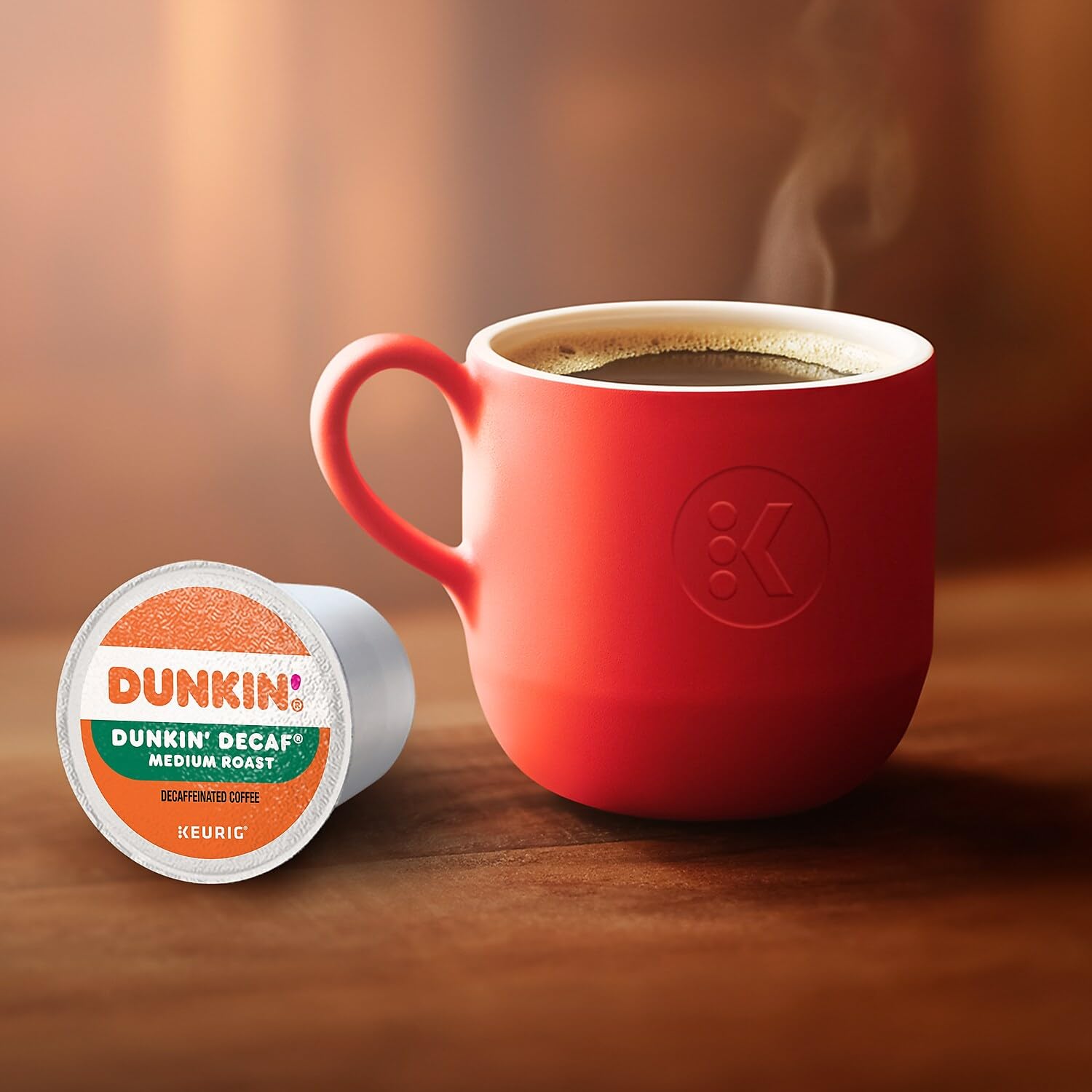 Close-up of 100% Arabica blend used in Dunkin' Donuts decaf