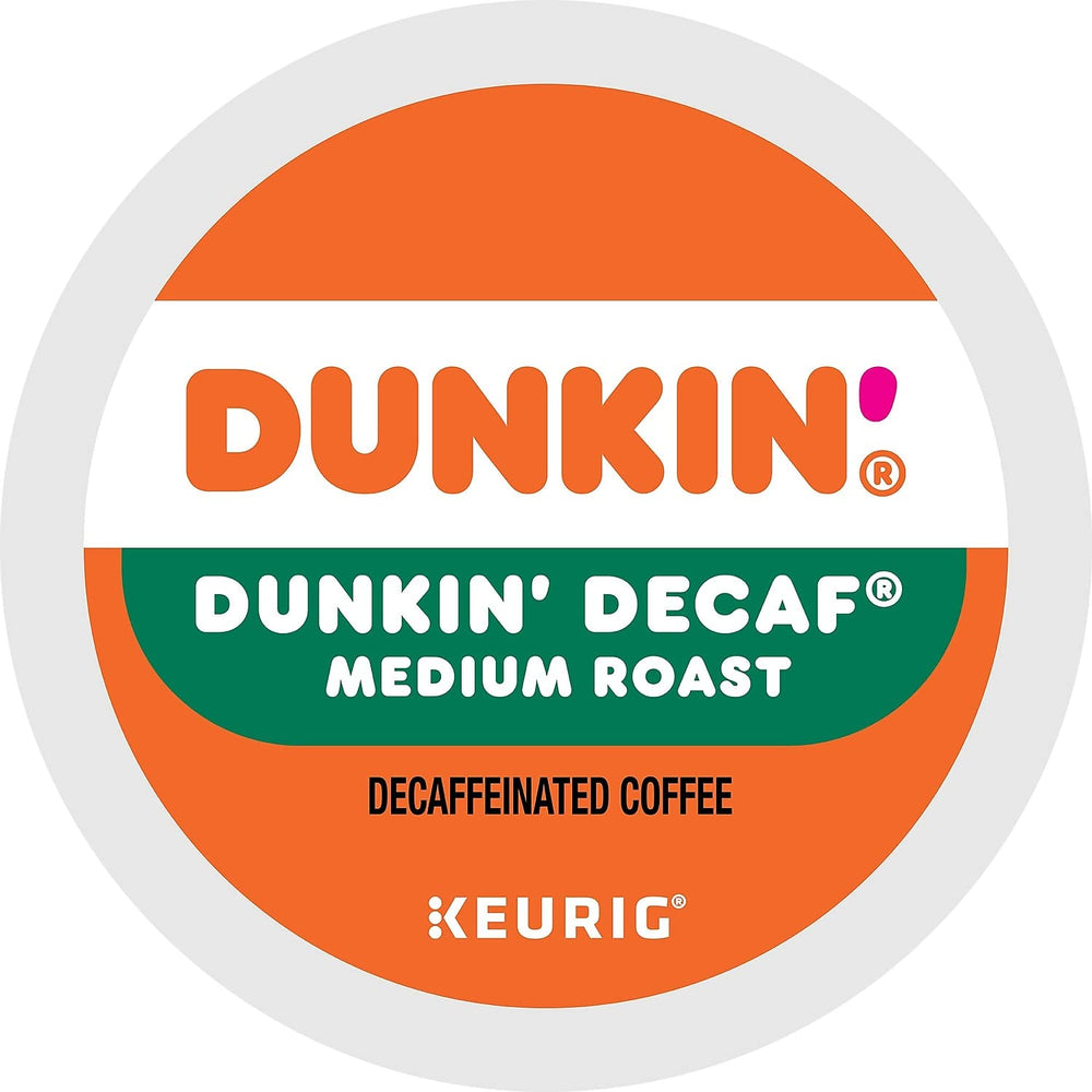 Dunkin' Donuts decaf K-Cup pods box-front with 44-count packaging