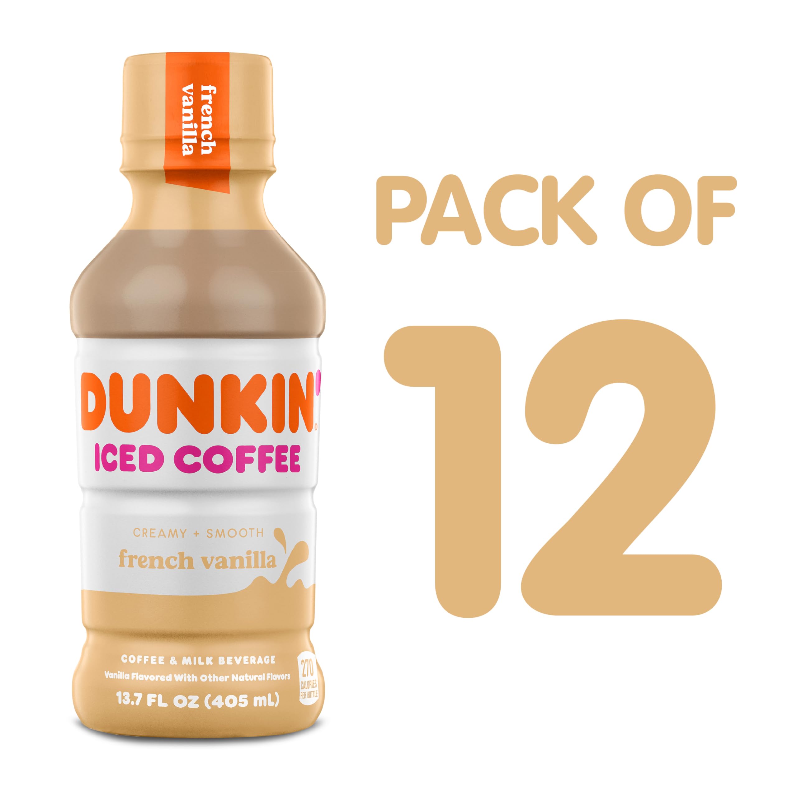 Dunkin flavor in a portable bottle with creamy vanilla aroma
