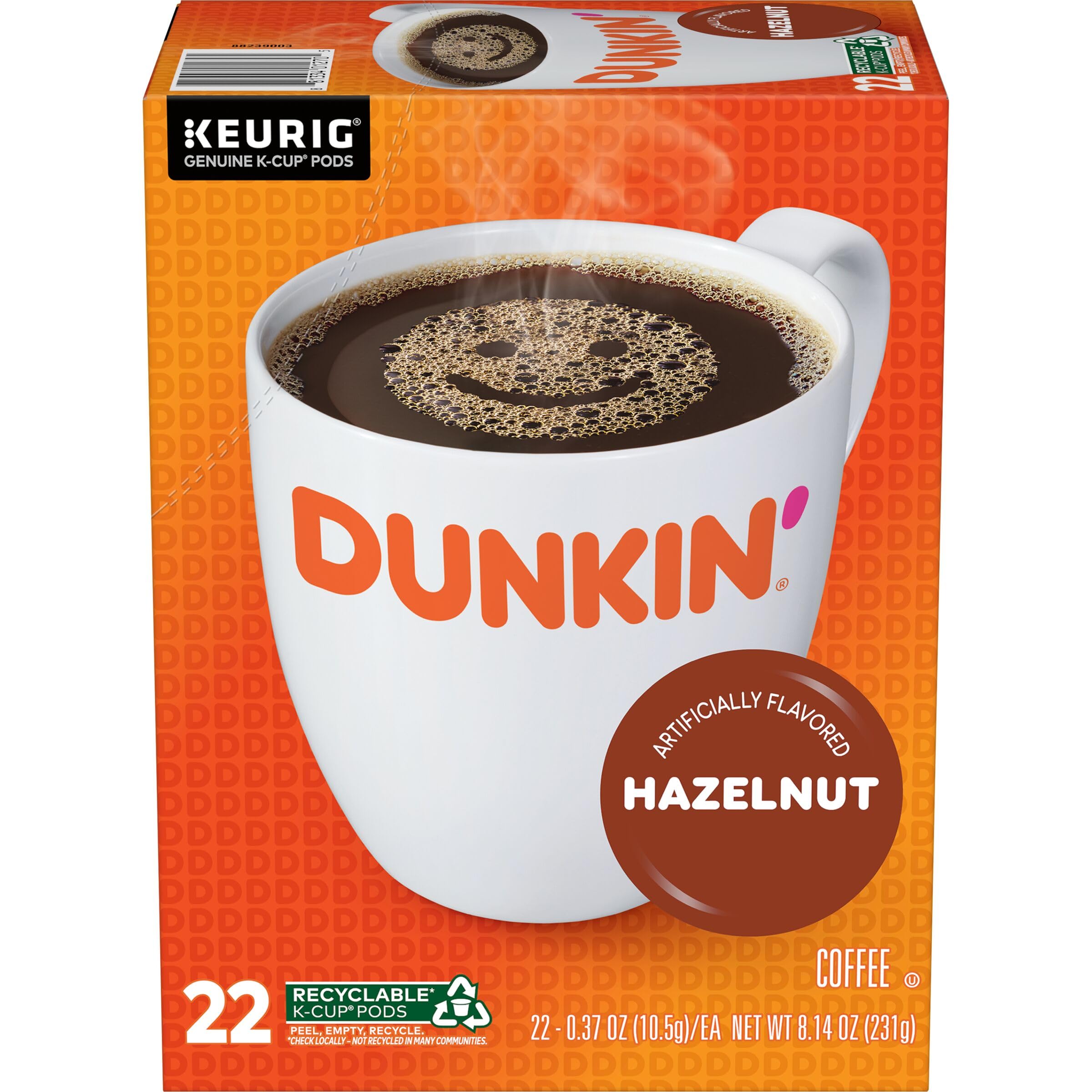 Dunkin Hazelnut coffee brew poured, a comforting ritual
