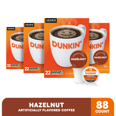 Dunkin Hazelnut K-Cups close-up highlighting convenient single-serve pods