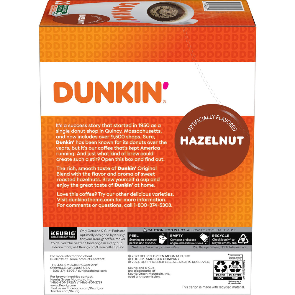 Dunkin Hazelnut pods ready for a quick Keurig brew in the morning