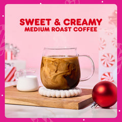Dunkin Holiday K-Cup display on kitchen counter.