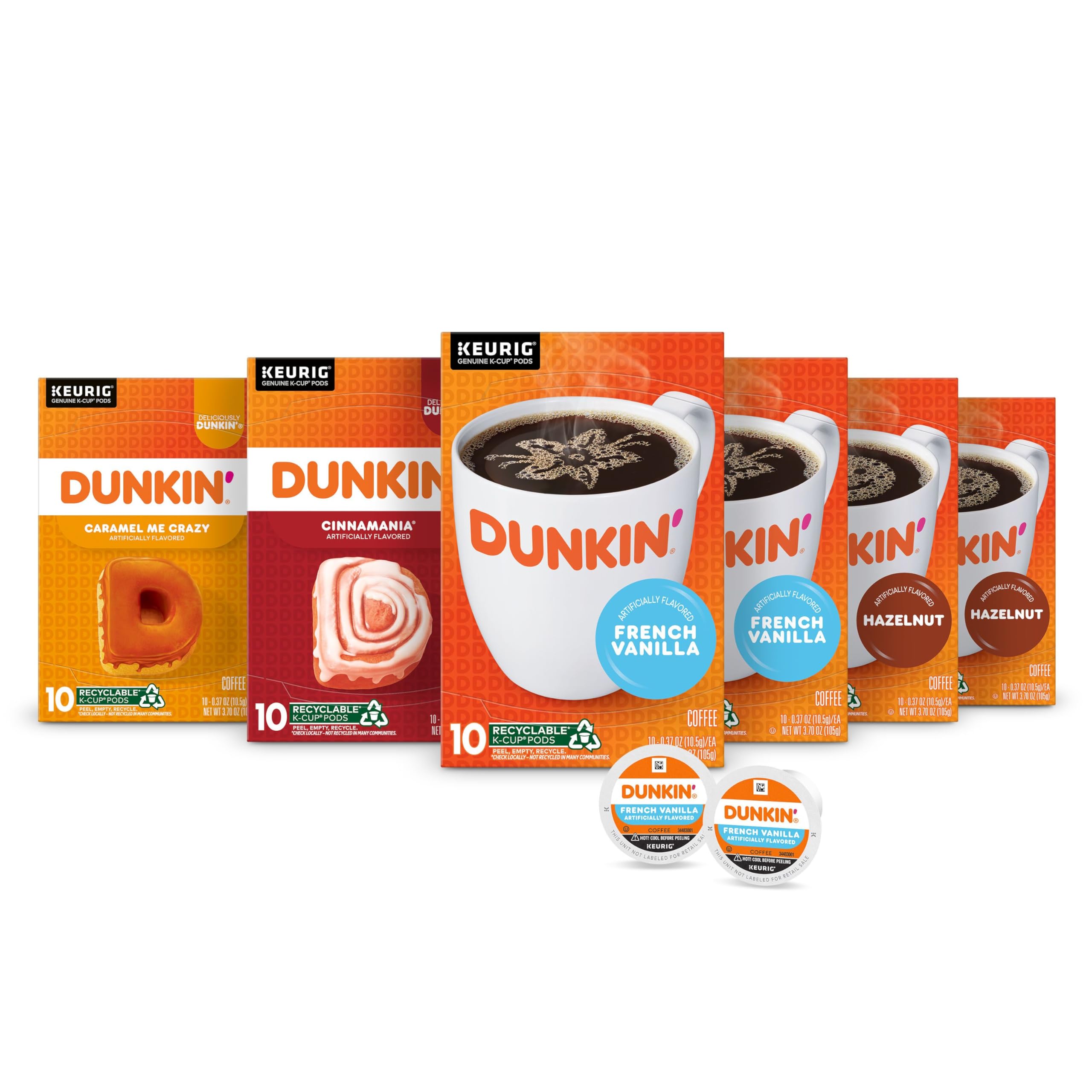 Dunkin' Mixed Flavor French Vanilla pod for quick, creamy Keurig mornings.