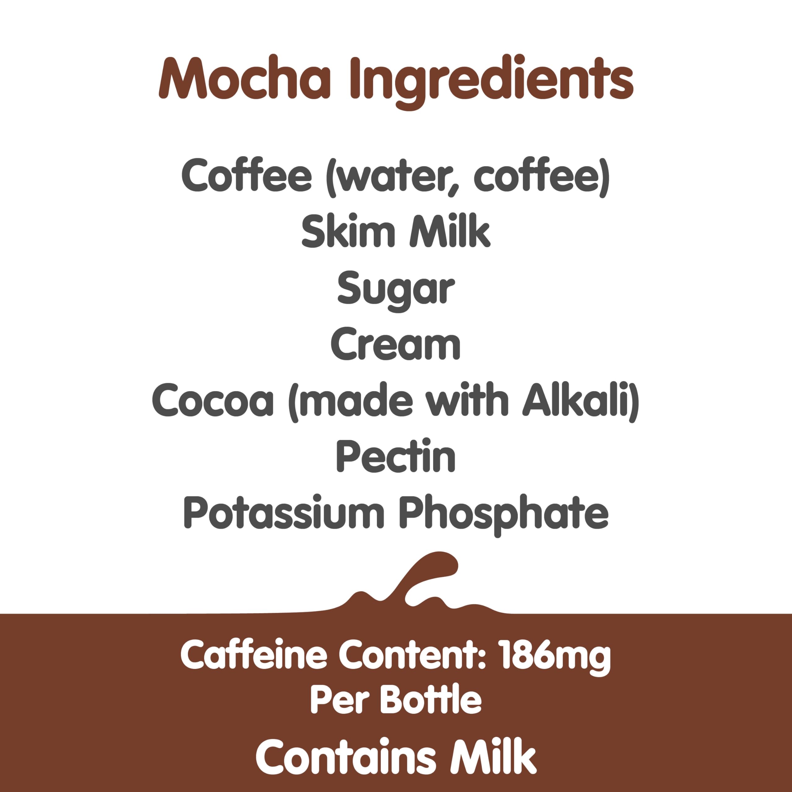 Dunkin Mocha Iced Coffee bottle pour reveals a creamy mocha aroma.