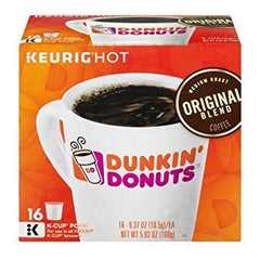Dunkin' Original Flavor coffee K-Cups for Keurig offer rich aroma for quick mornings.