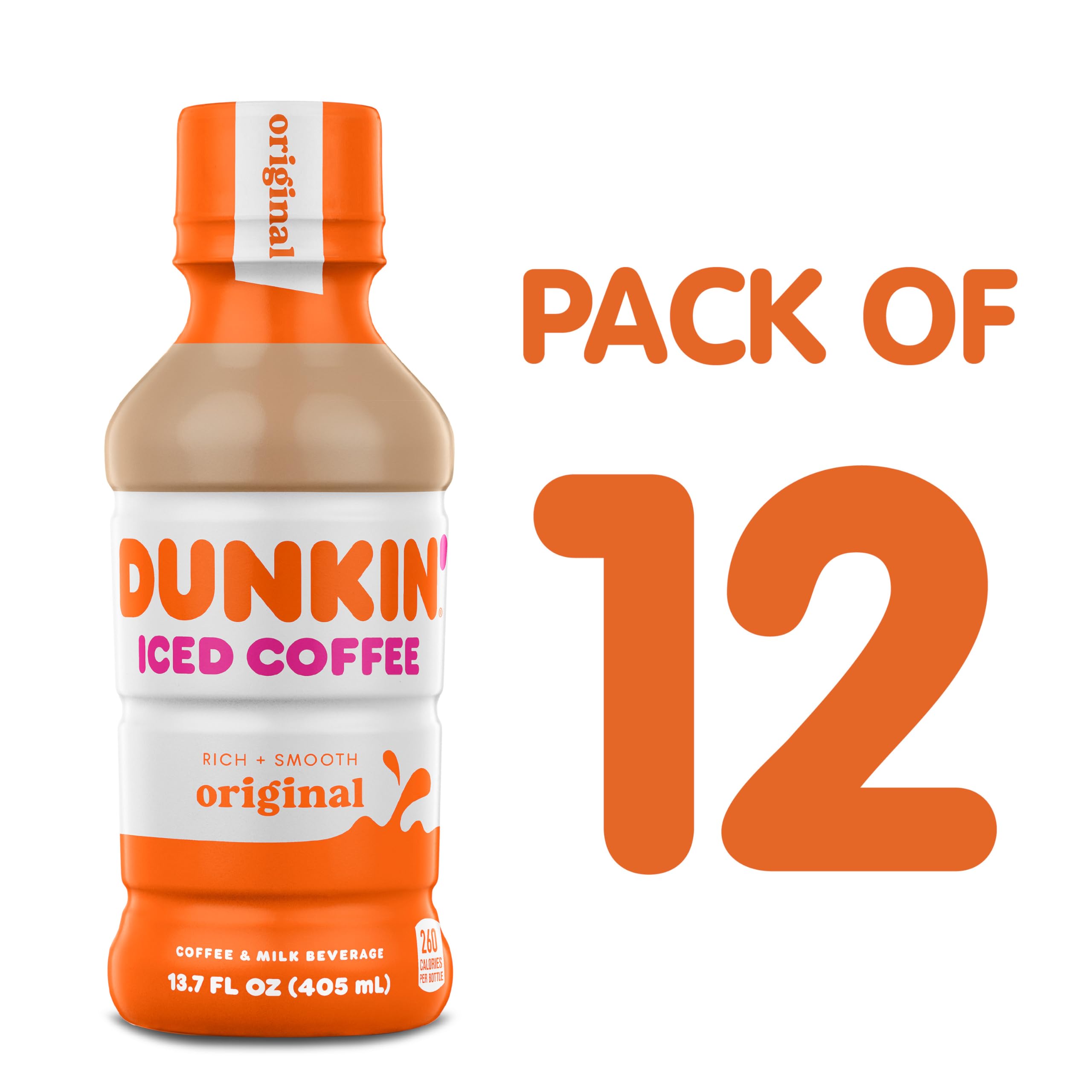Cold Dunkin Original Iced Coffee served in a tall glass