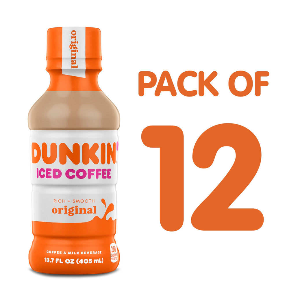 Cold Dunkin Original Iced Coffee served in a tall glass